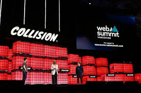 Web Summit 2024 logo with dates November 11-14, 2024, held in Lisbon, Portugal.- Instasav.in, Attendees at Web Summit checking in at the registration desk, showcasing vibrant event atmosphere.- Instasav.in, Tech industry leaders engaging in a panel discussion at Web Summit, highlighting networking opportunities.- Instasav.in, Exterior view of Altis Grand Hotel, a recommended nearby accommodation for Web Summit attendees.- Instasav.in, Altice Arena and FIL, the venues for Web Summit 2024, located in Lisbon. - Instasav.in